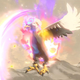 Braviary using an attack in mid-air.